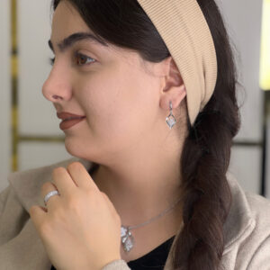 نیم ست شن پاش لوزی دوتایی